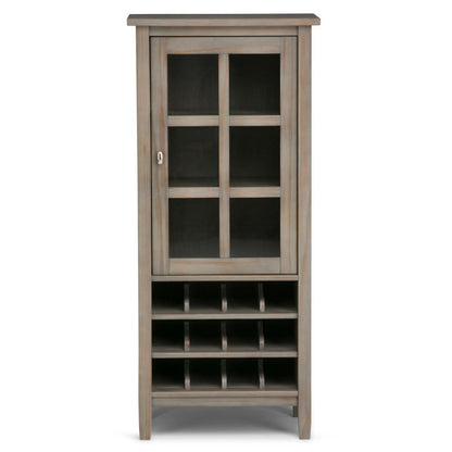 Distressed Grey | Warm Shaker 22.5 x 50 inch High Storage Wine Rack