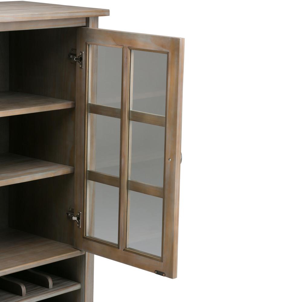 Distressed Grey | Warm Shaker 22.5 x 50 inch High Storage Wine Rack