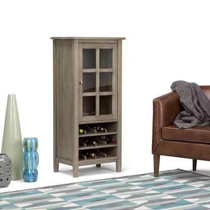 Distressed Grey | Warm Shaker 22.5 x 50 inch High Storage Wine Rack