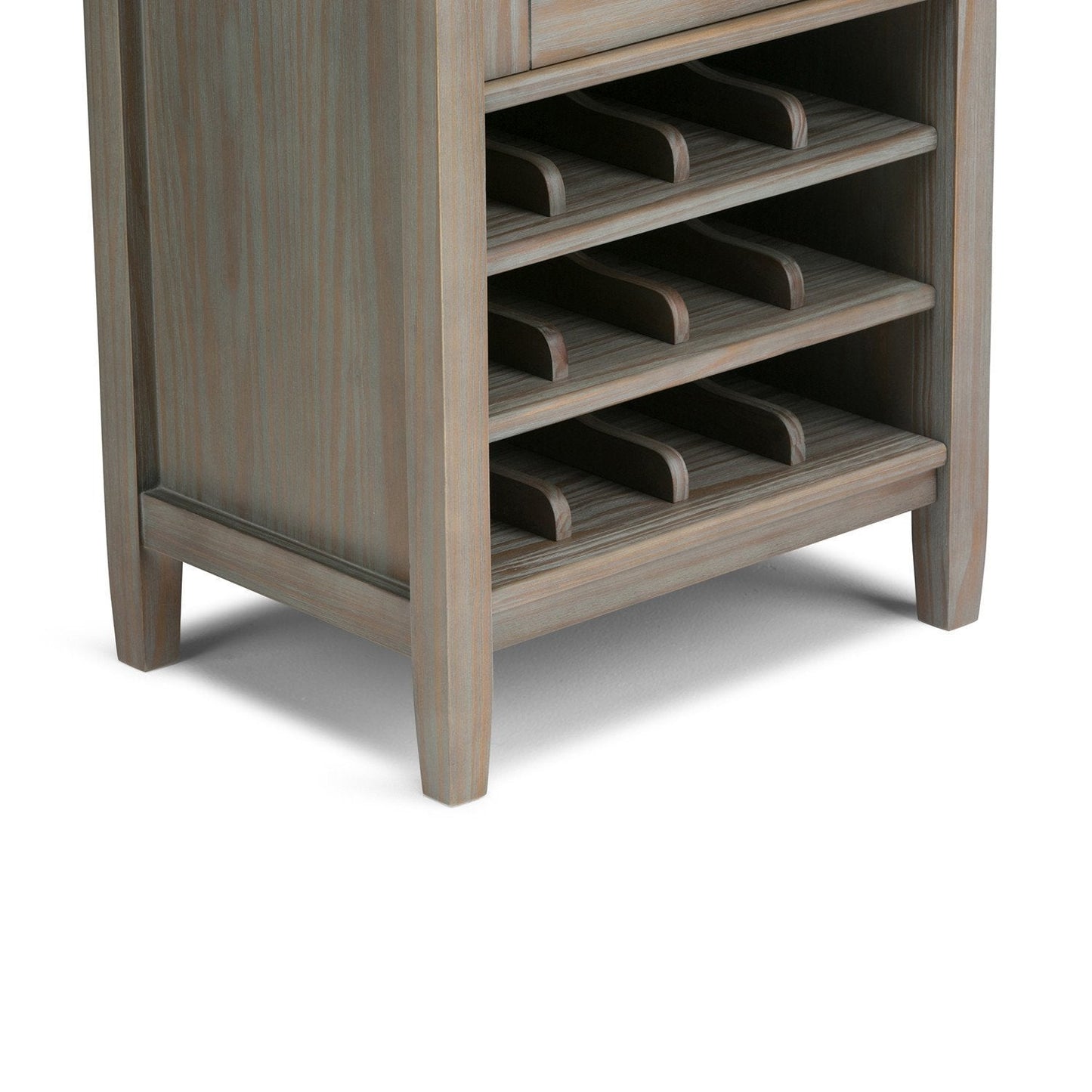 Distressed Grey | Warm Shaker 22.5 x 50 inch High Storage Wine Rack