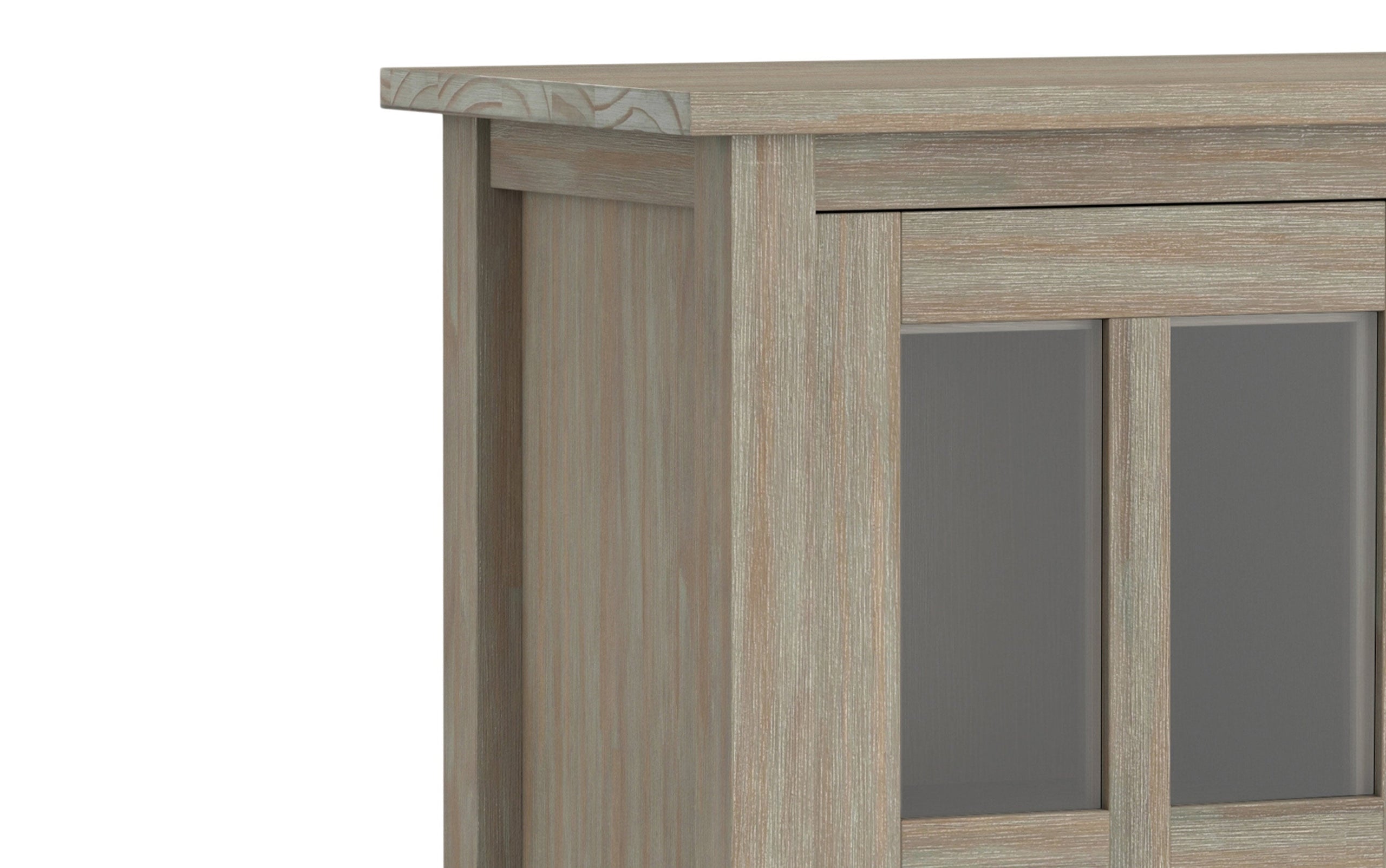 Distressed Grey | Warm Shaker 32 inch Low Storage Cabinet