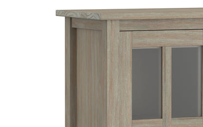 Distressed Grey | Warm Shaker 32 inch Low Storage Cabinet