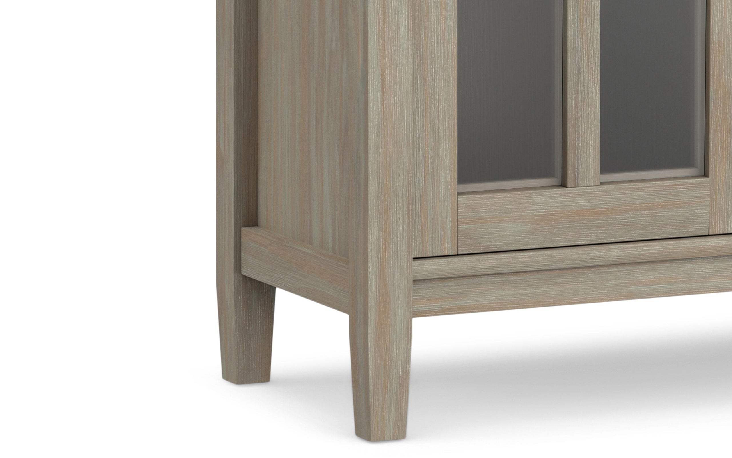 Distressed Grey | Warm Shaker 32 inch Low Storage Cabinet