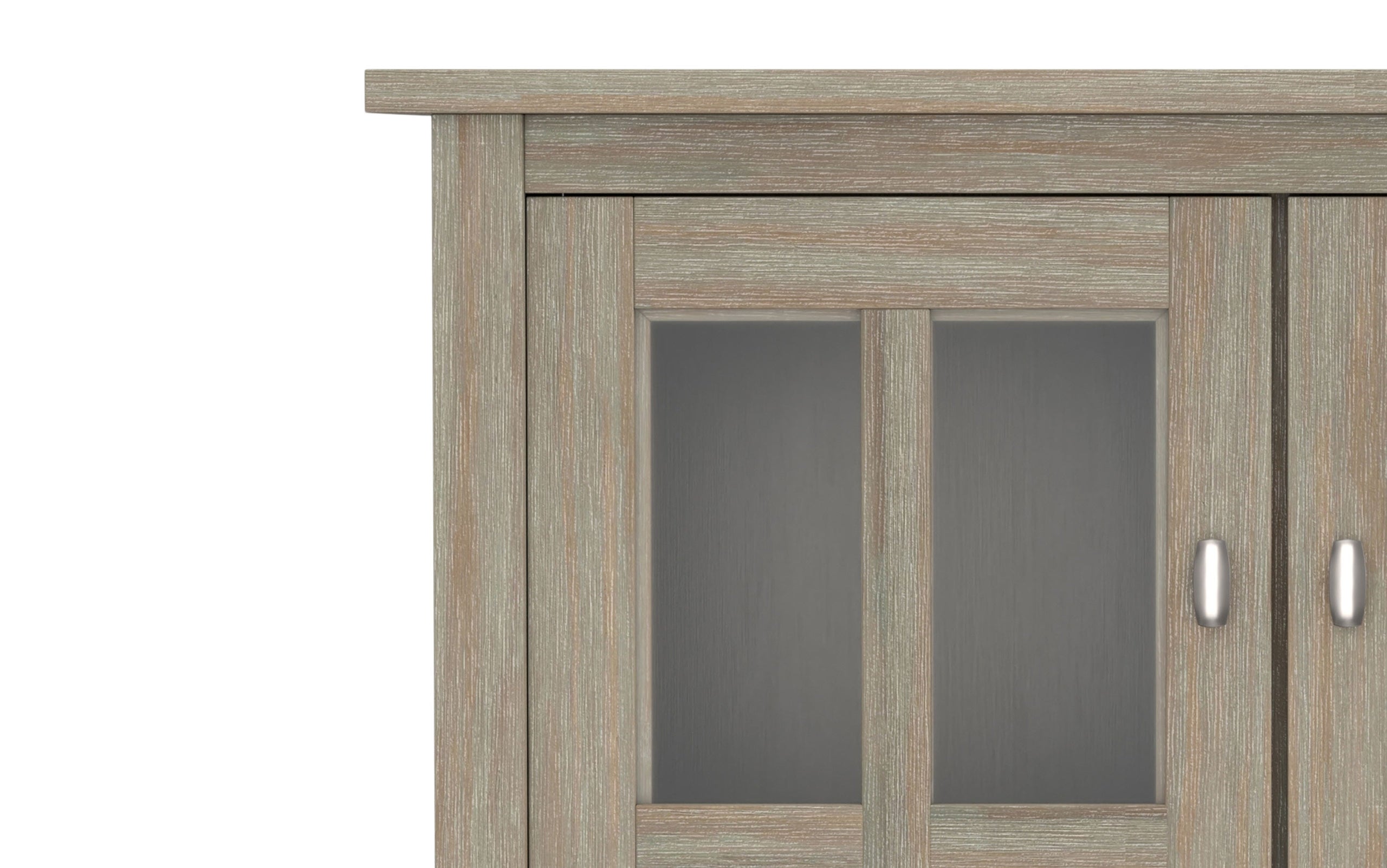 Distressed Grey | Warm Shaker 32 inch Low Storage Cabinet