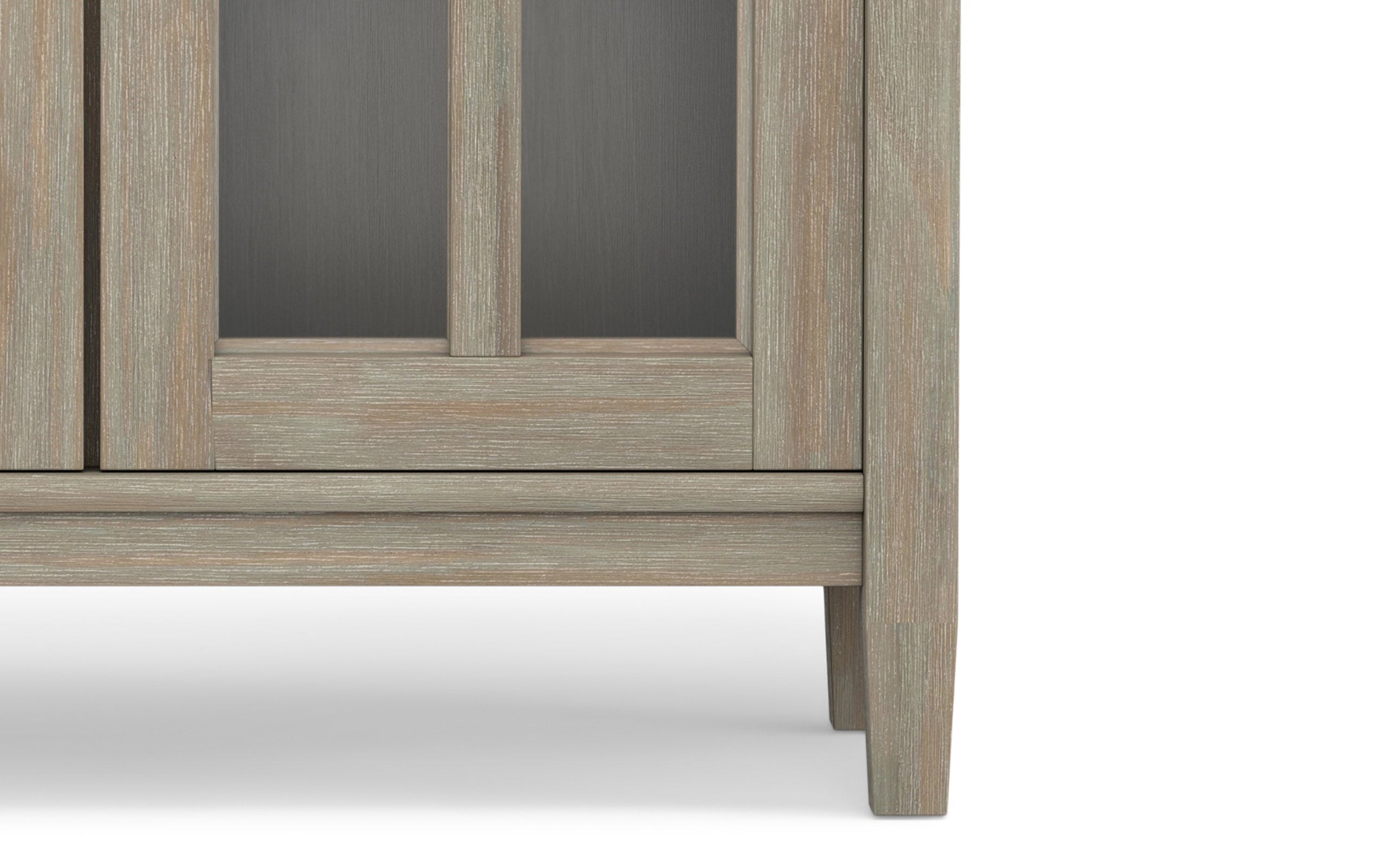 Distressed Grey | Warm Shaker 32 inch Low Storage Cabinet