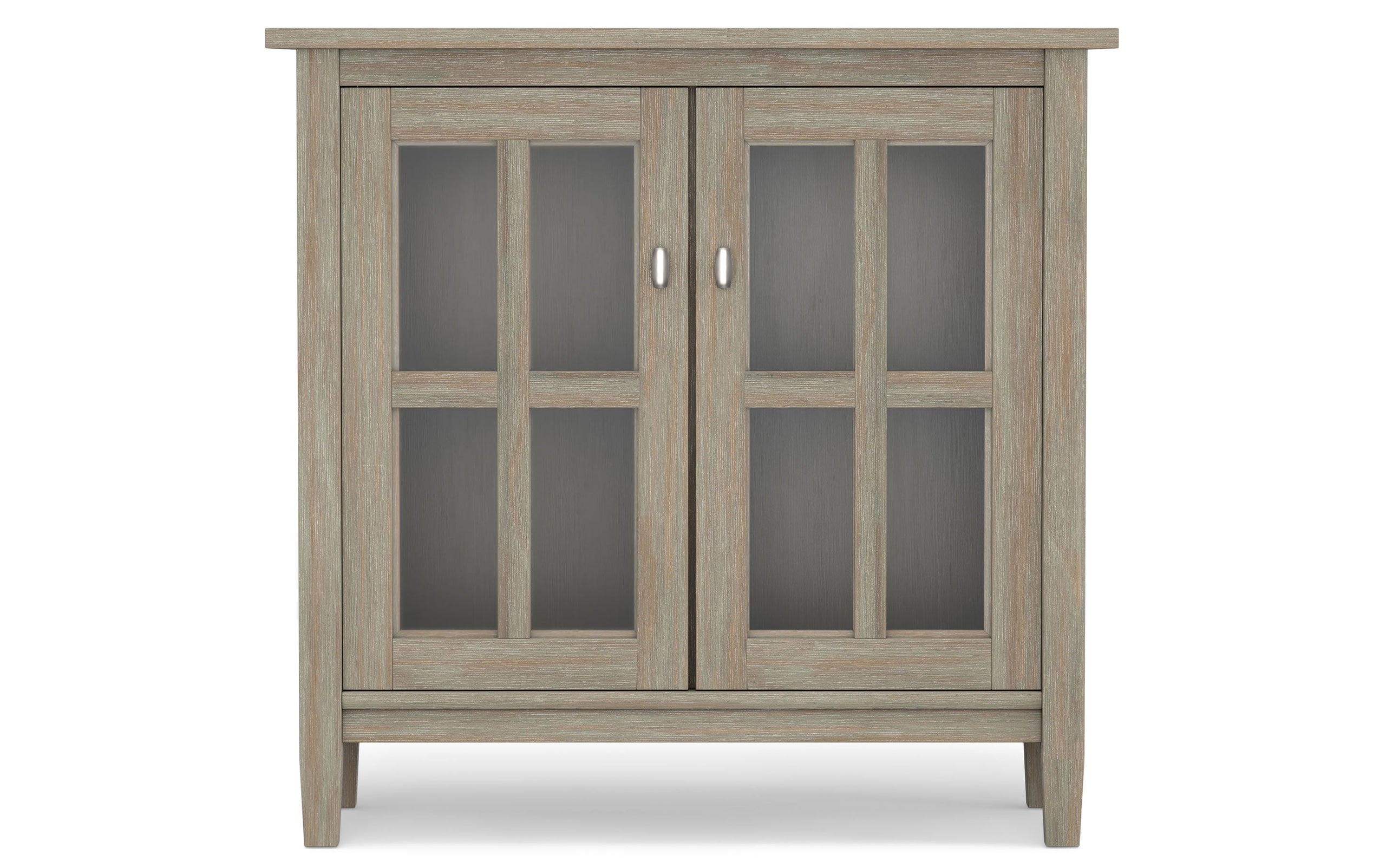 Distressed Grey | Warm Shaker 32 inch Low Storage Cabinet