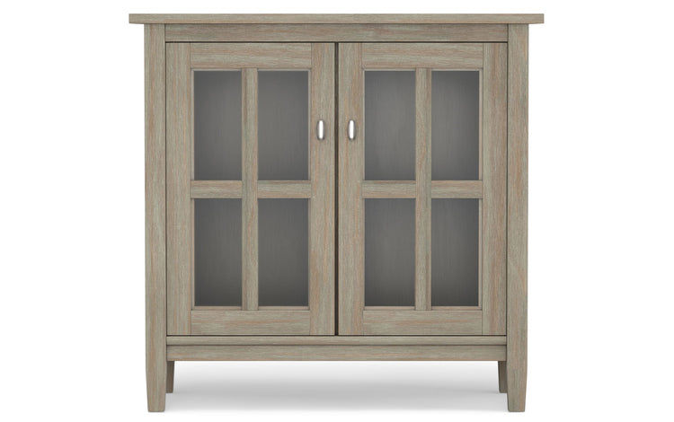 Distressed Grey | Warm Shaker 32 inch Low Storage Cabinet