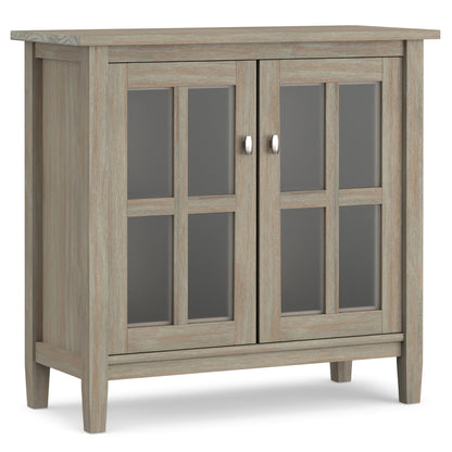 Distressed Grey | Warm Shaker 32 inch Low Storage Cabinet