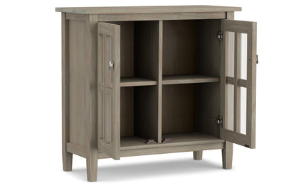 Distressed Grey | Warm Shaker 32 inch Low Storage Cabinet