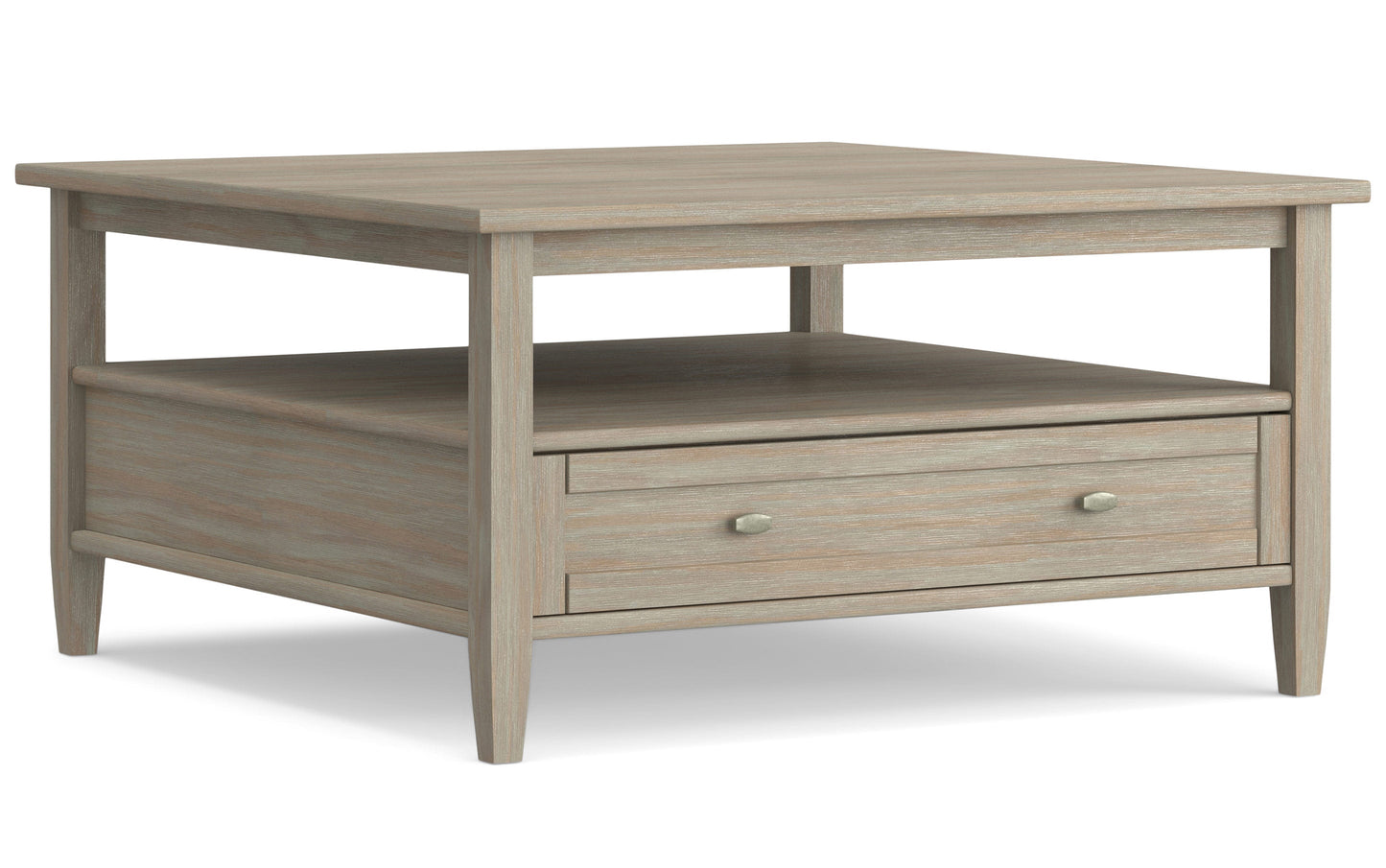 Distressed Grey | Warm Shaker Square Coffee Table