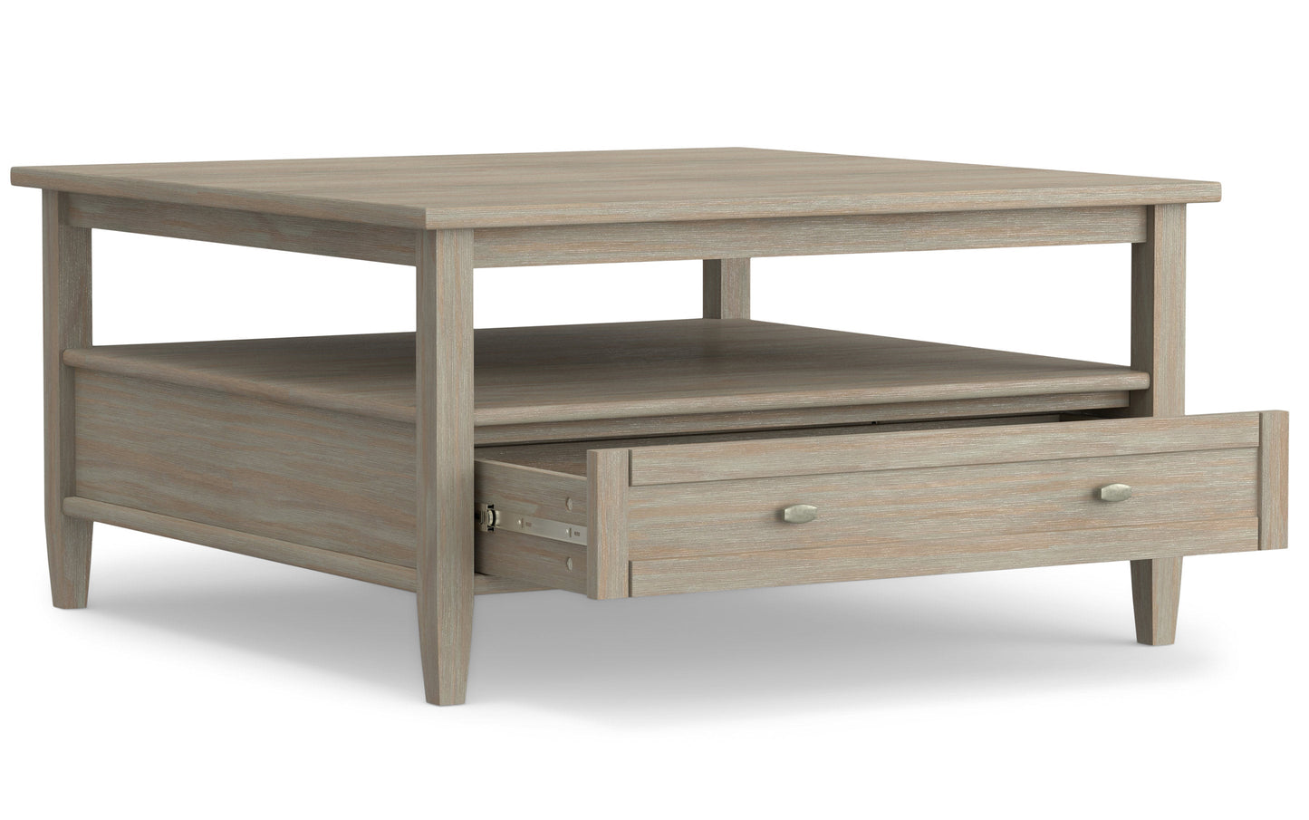 Distressed Grey | Warm Shaker Square Coffee Table