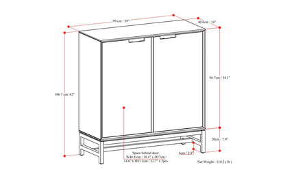 Banting 39W Tall Storage Cabinet with Doors Set of 2