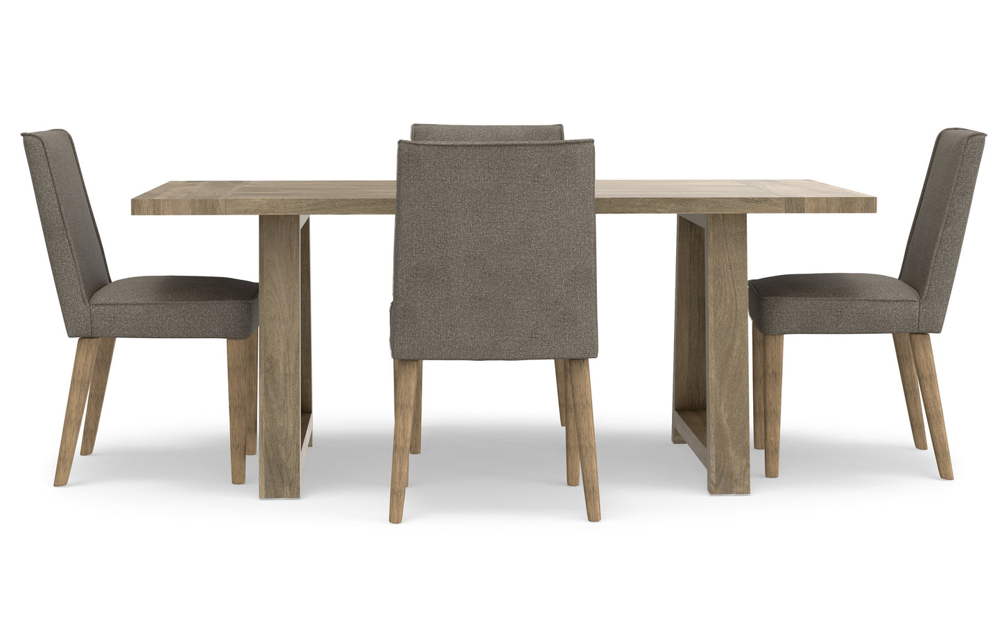 Taupe Polyester Fabric | Bartow / Whitley 5-Piece Dining Set