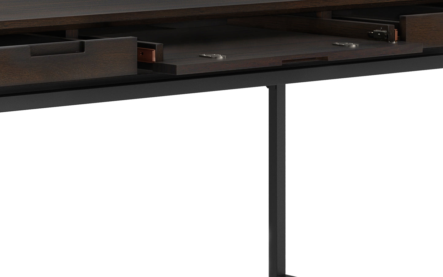 Hickory Brown Solid Wood - Rubberwood | Banting Mid Century Desk