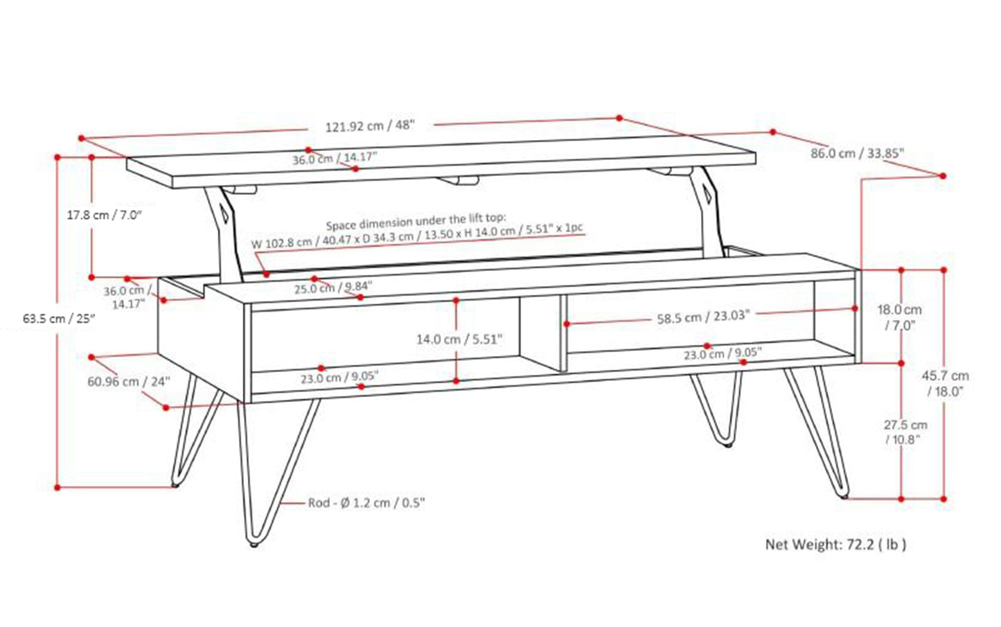 Ebony Gold Mango | Hunter Coffee Table