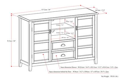 Mahogany Brown | Burlington Tall TV Stand