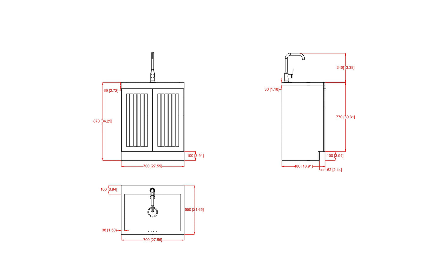 Murphy 28 inch Laundry Cabinet 