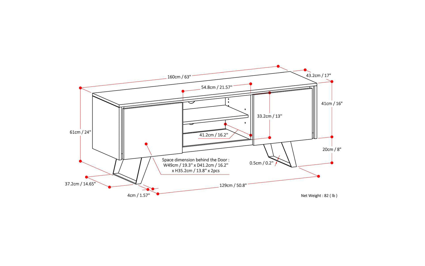 Distressed Grey Acacia | Lowry Solid Acacia Wood Wide TV Media Stand For TVs up to 70 Inches