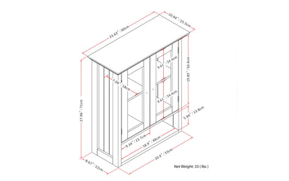 Pure White | Acadian Double Door Wall Cabinet