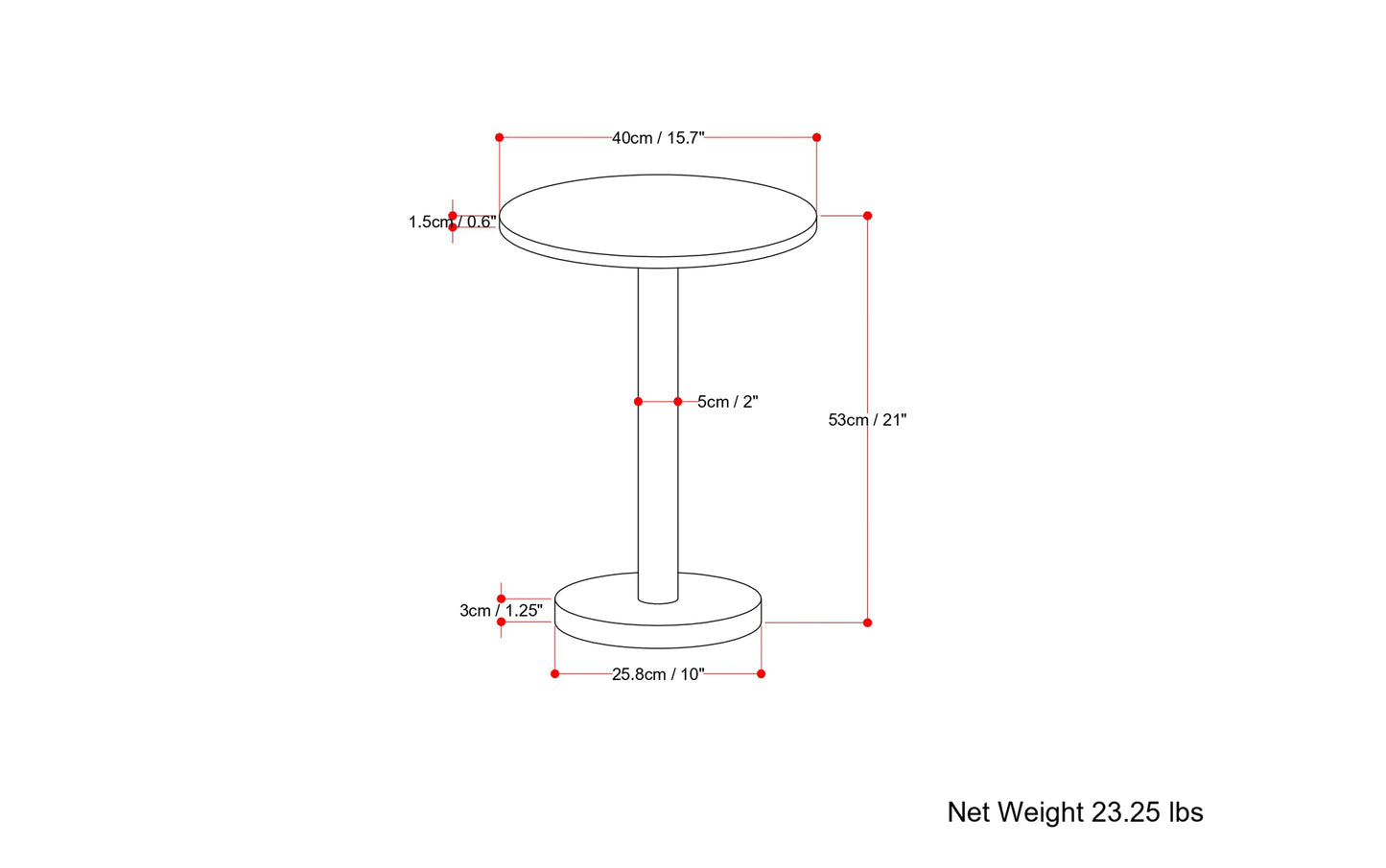 Evans  Marble Side Table