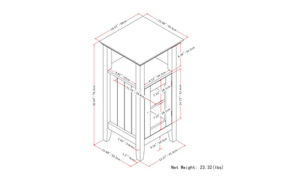 Pure White | Acadian Floor Storage Cabinet