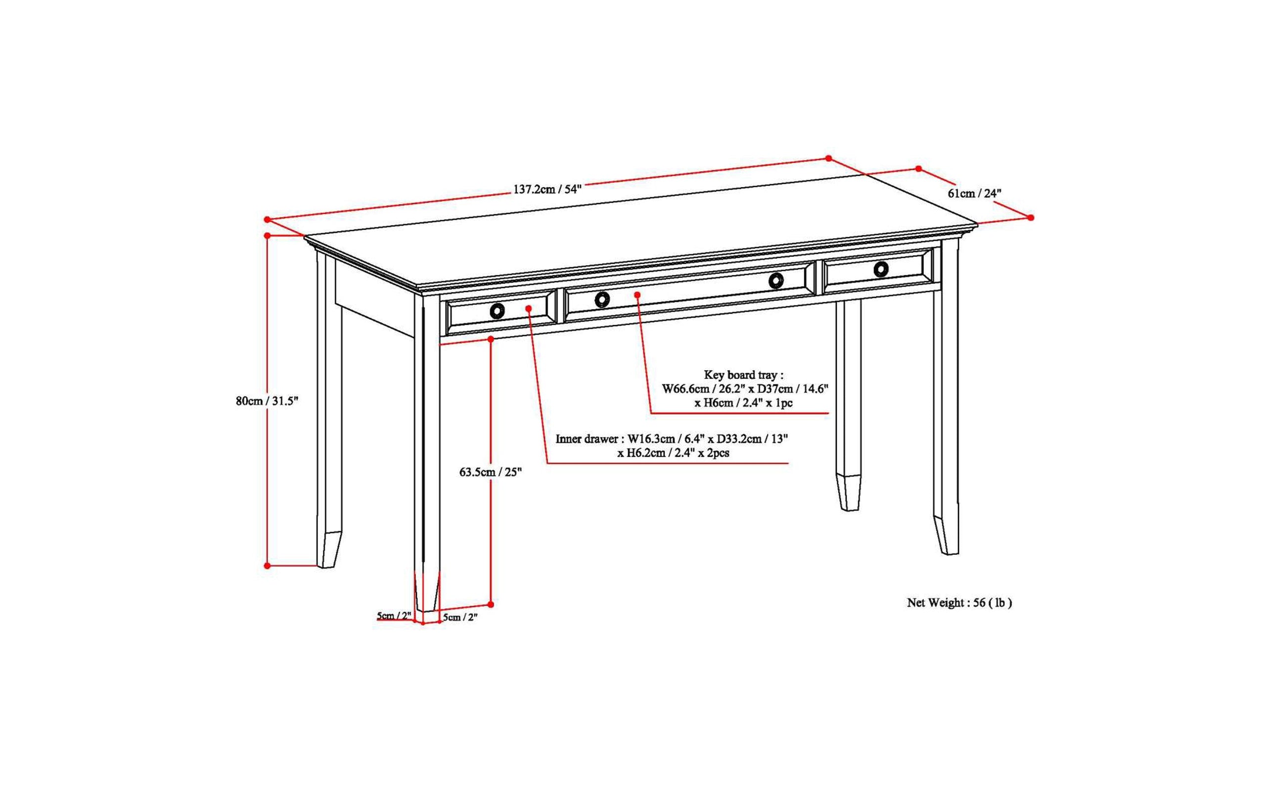 Hickory Brown | Amherst Desk