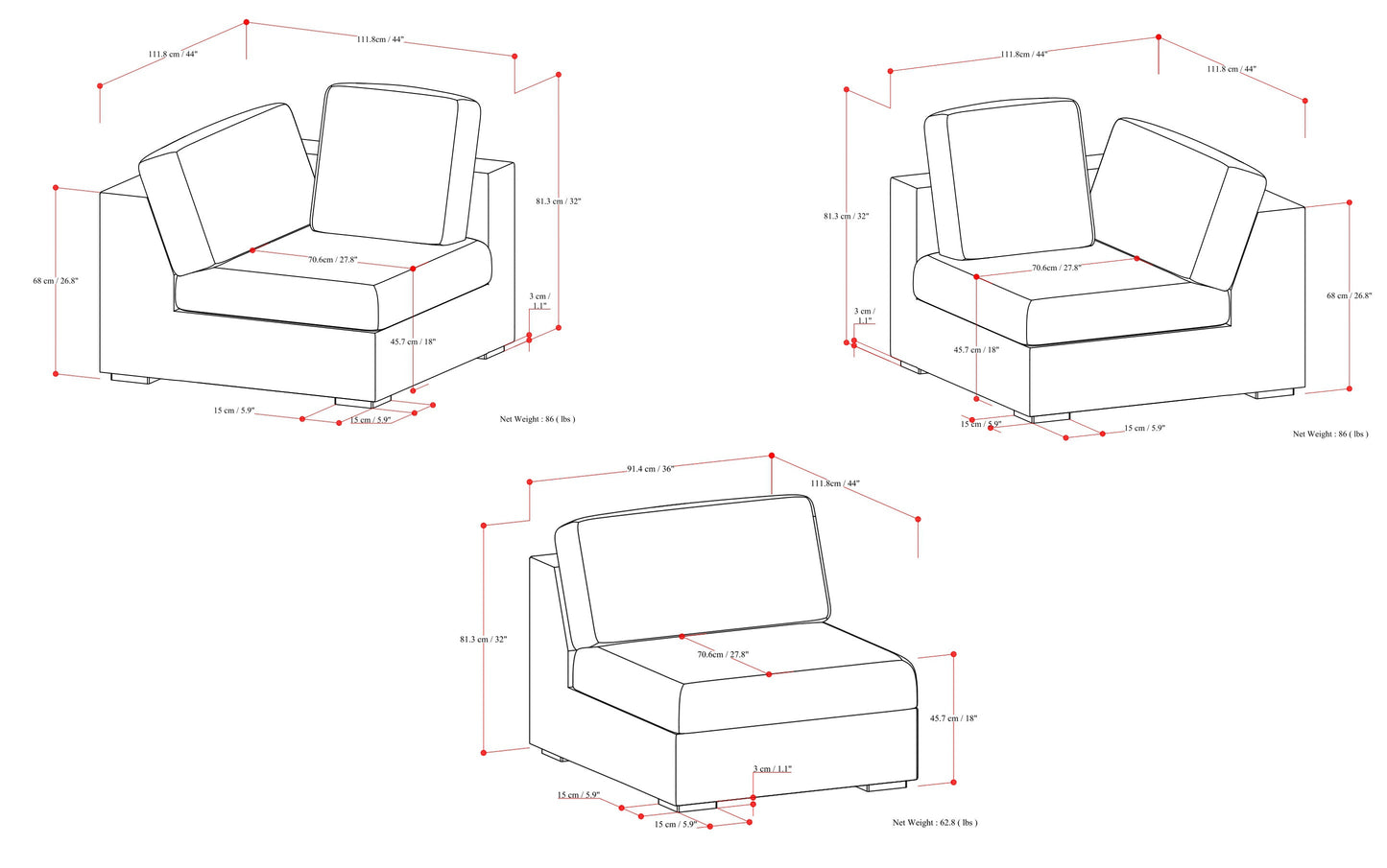 Jasmine 3 Seater Sofa