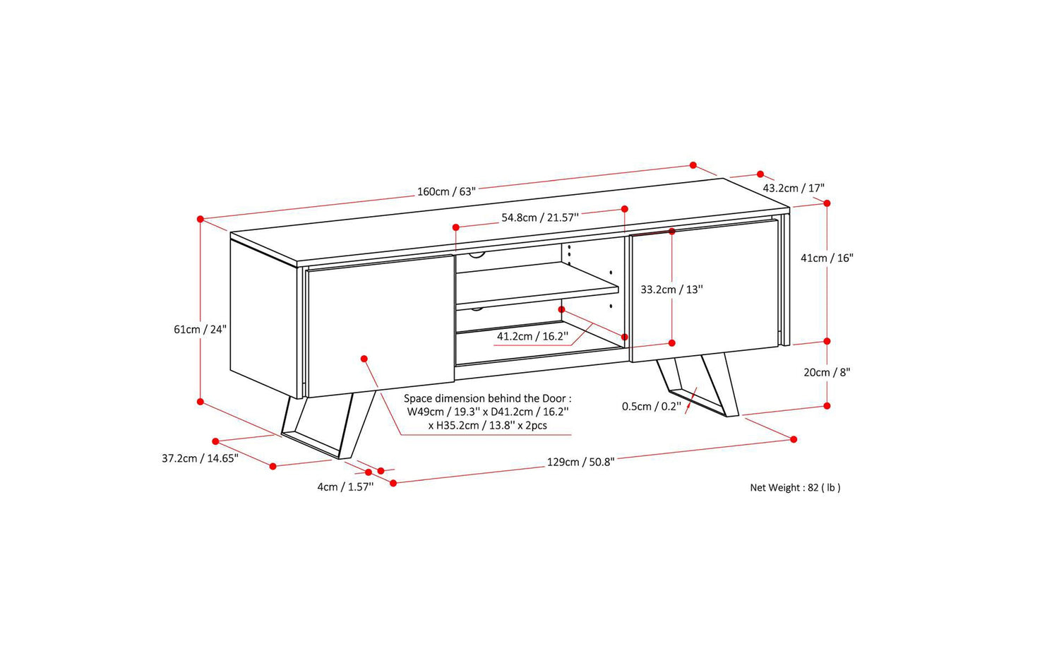 Rustic Natural Aged Brown Acacia | Lowry Solid Acacia Wood Wide TV Media Stand For TVs up to 70 Inches