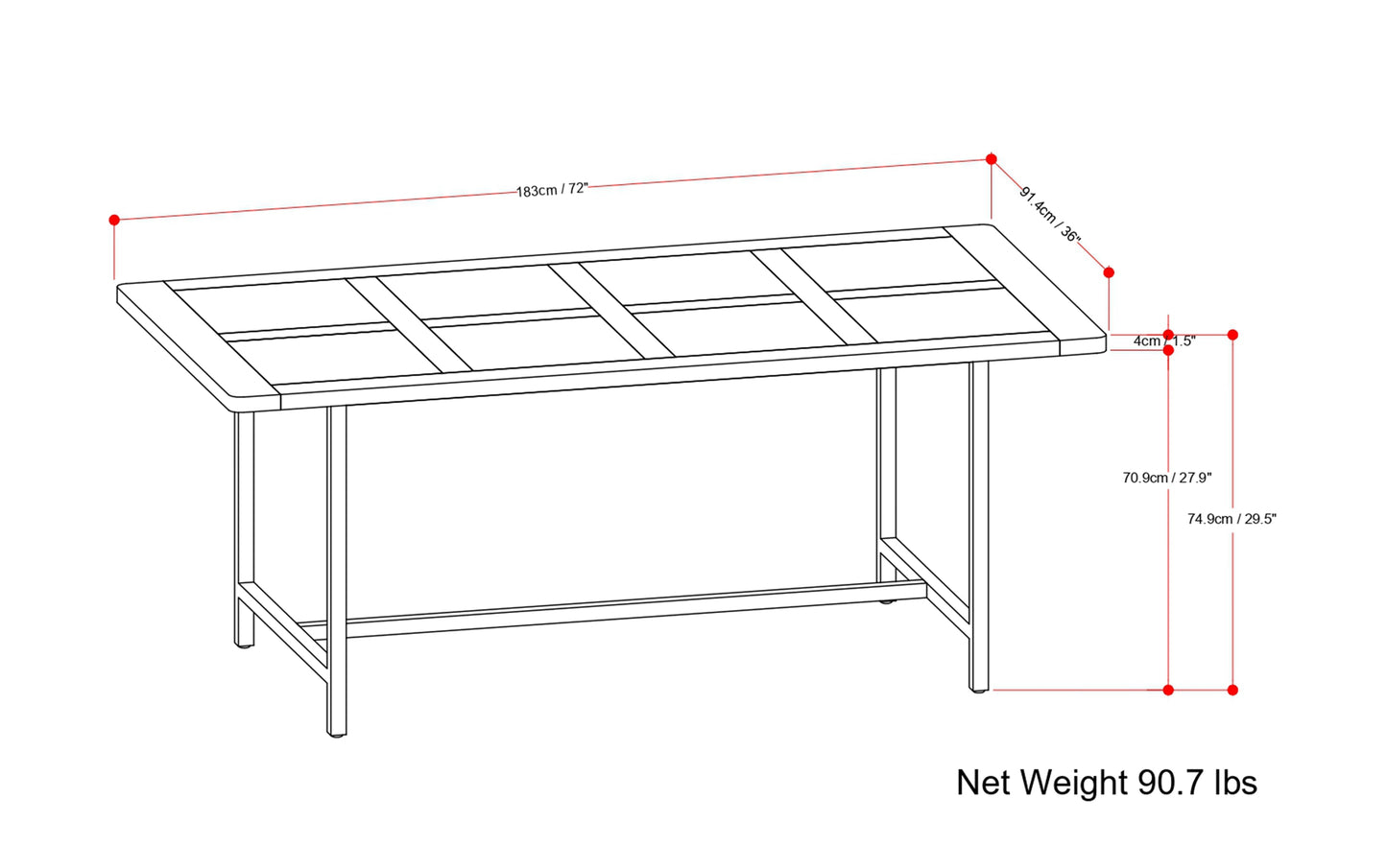 Grey Wash | Campbell Dining Table