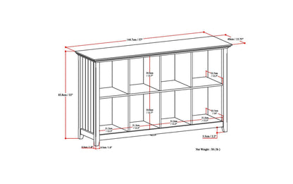 White | Acadian 8 Cube Storage / Sofa Table