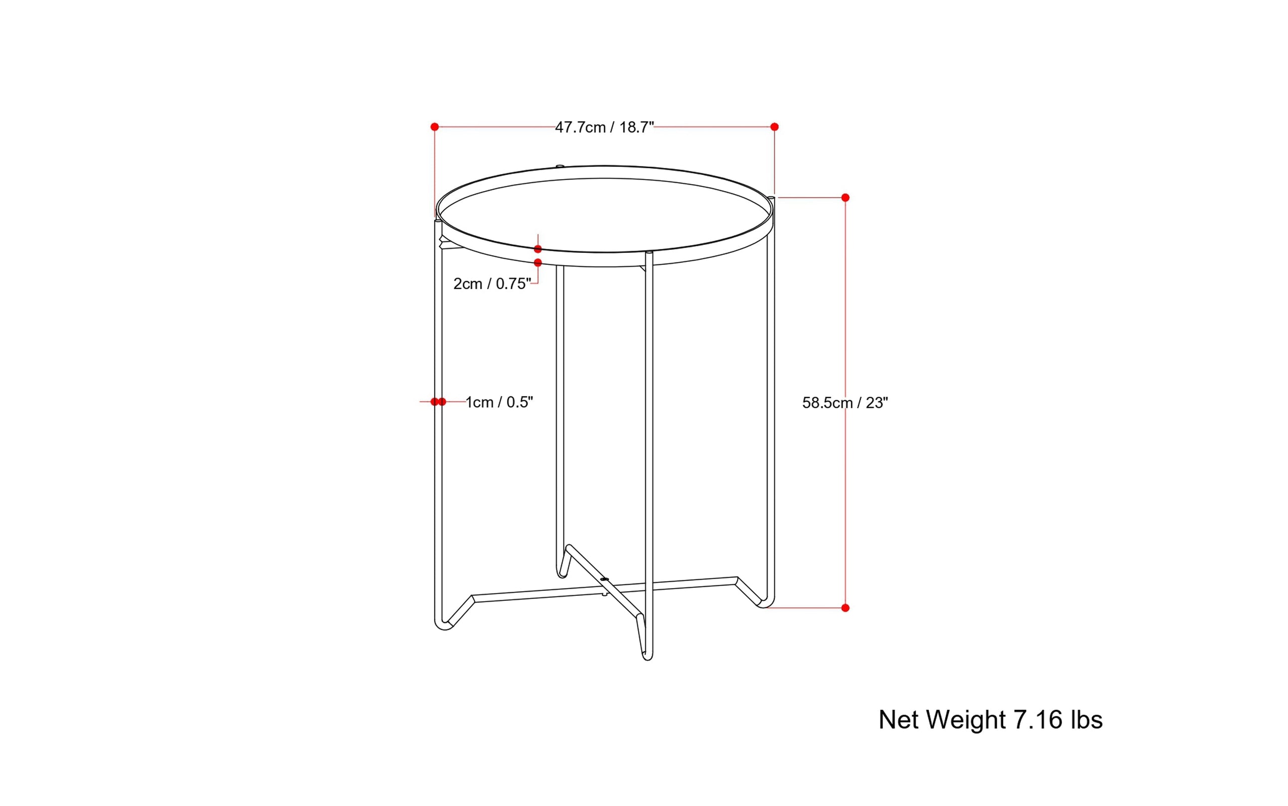 Layton Round Metal Side Table