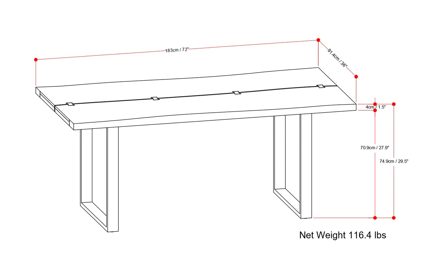 Natural | Fieldcrest Dining Table