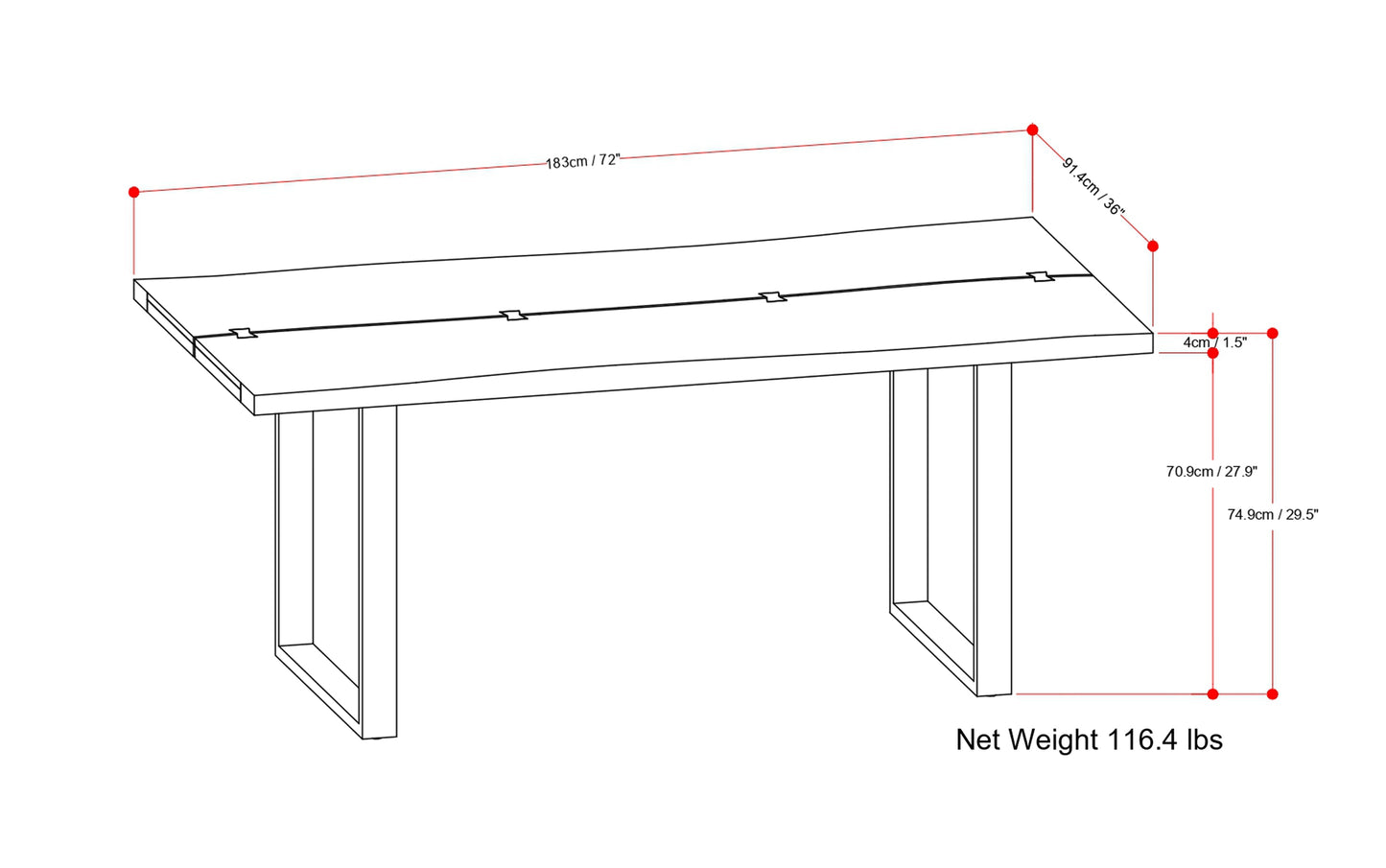 Dark Walnut | Fieldcrest Dining Table