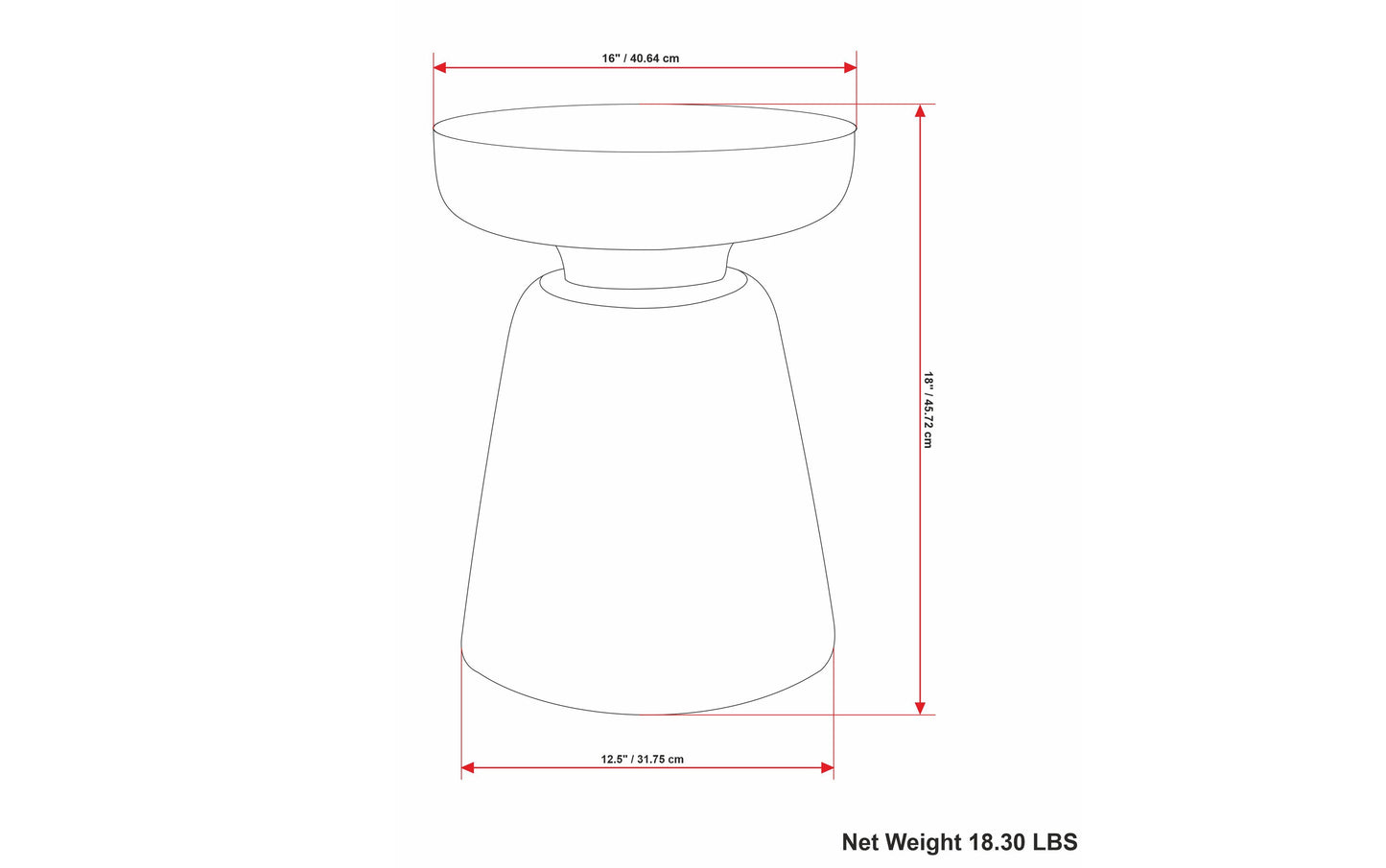 Distressed White Wash | Robbie Accent Table