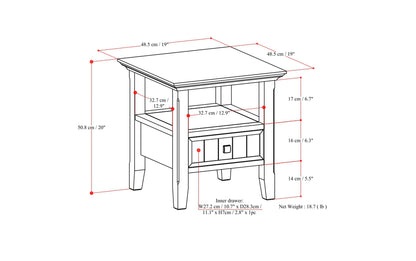 Acadian End Table with Drawer