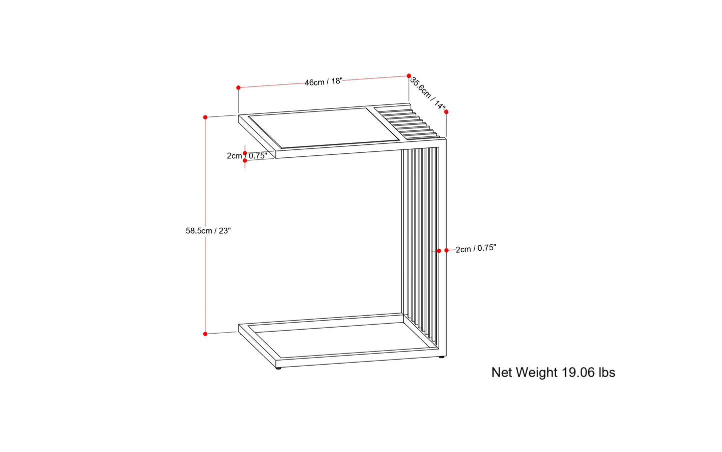 Dorval Marble C Table