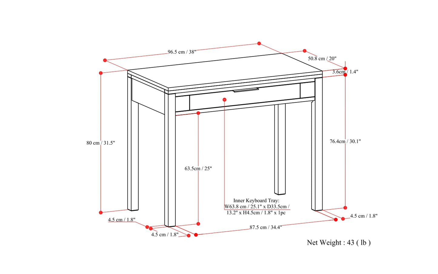 Hollander Small Desk