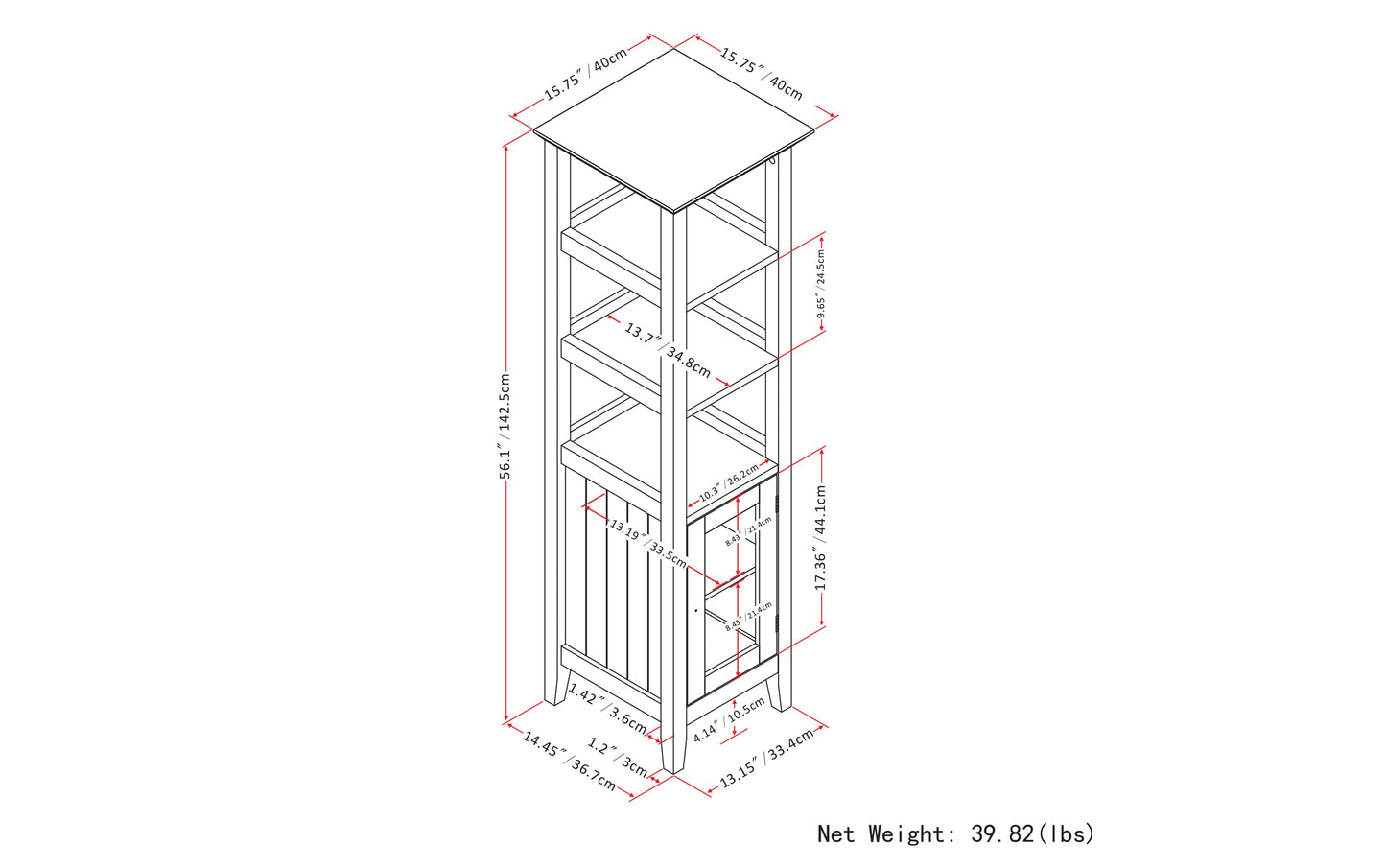 Pure White | Acadian Bath Storage Tower