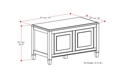 Chestnut Brown | Connaught Small Storage Bench Trunk