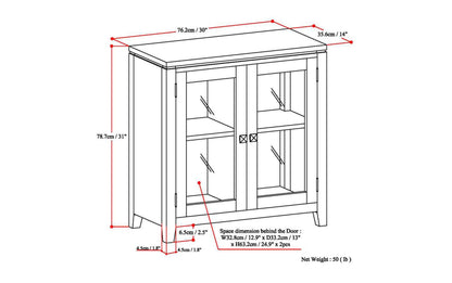 Cosmopolitan 30 inch Storage Cabinet (Set of 2)