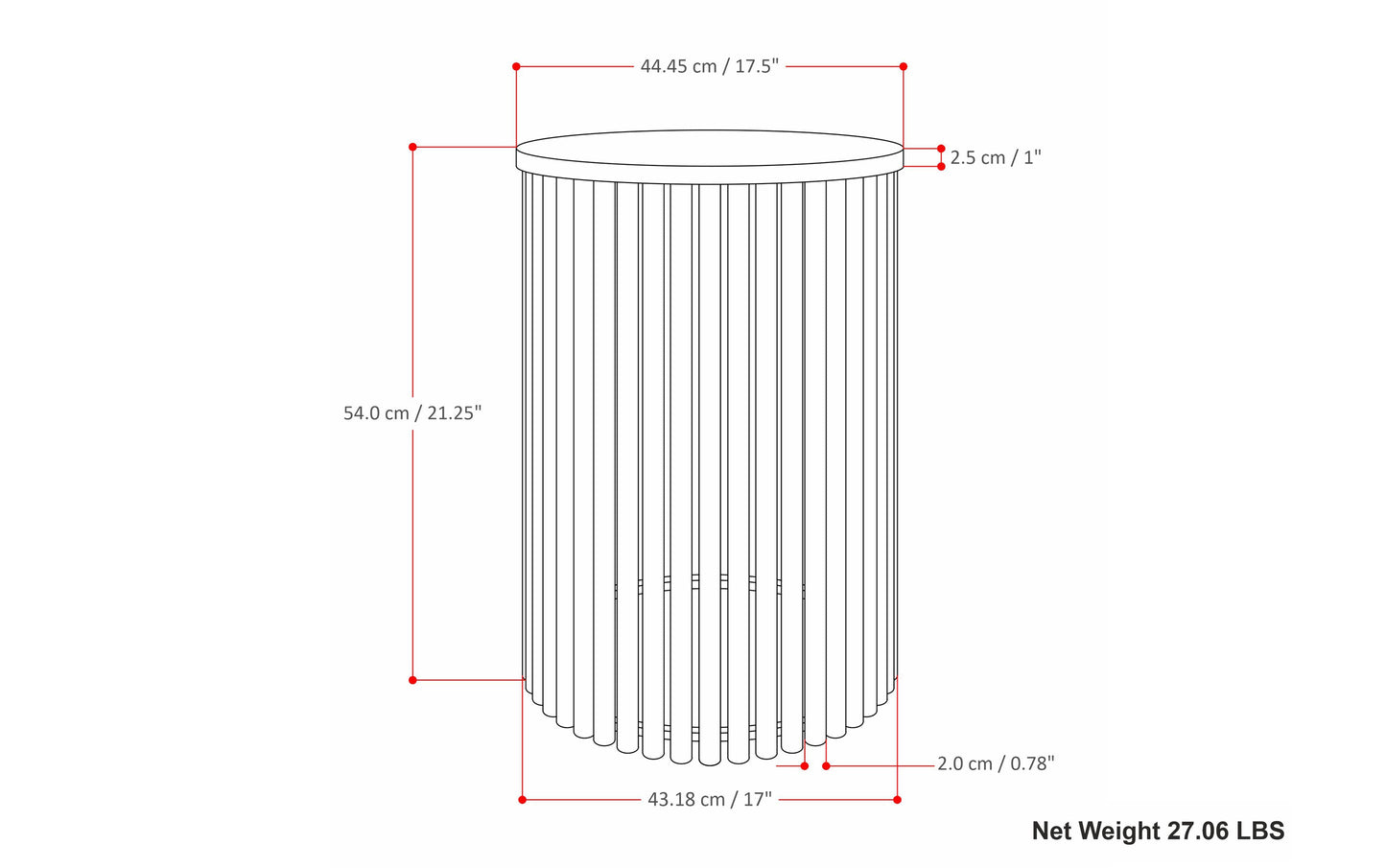 Natural and White Wood | Demy Metal and Wood Accent Table