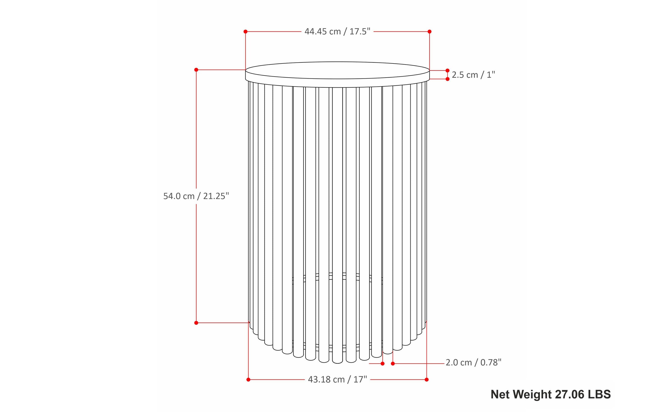 Natural and White Wood | Demy Metal and Wood Accent Table