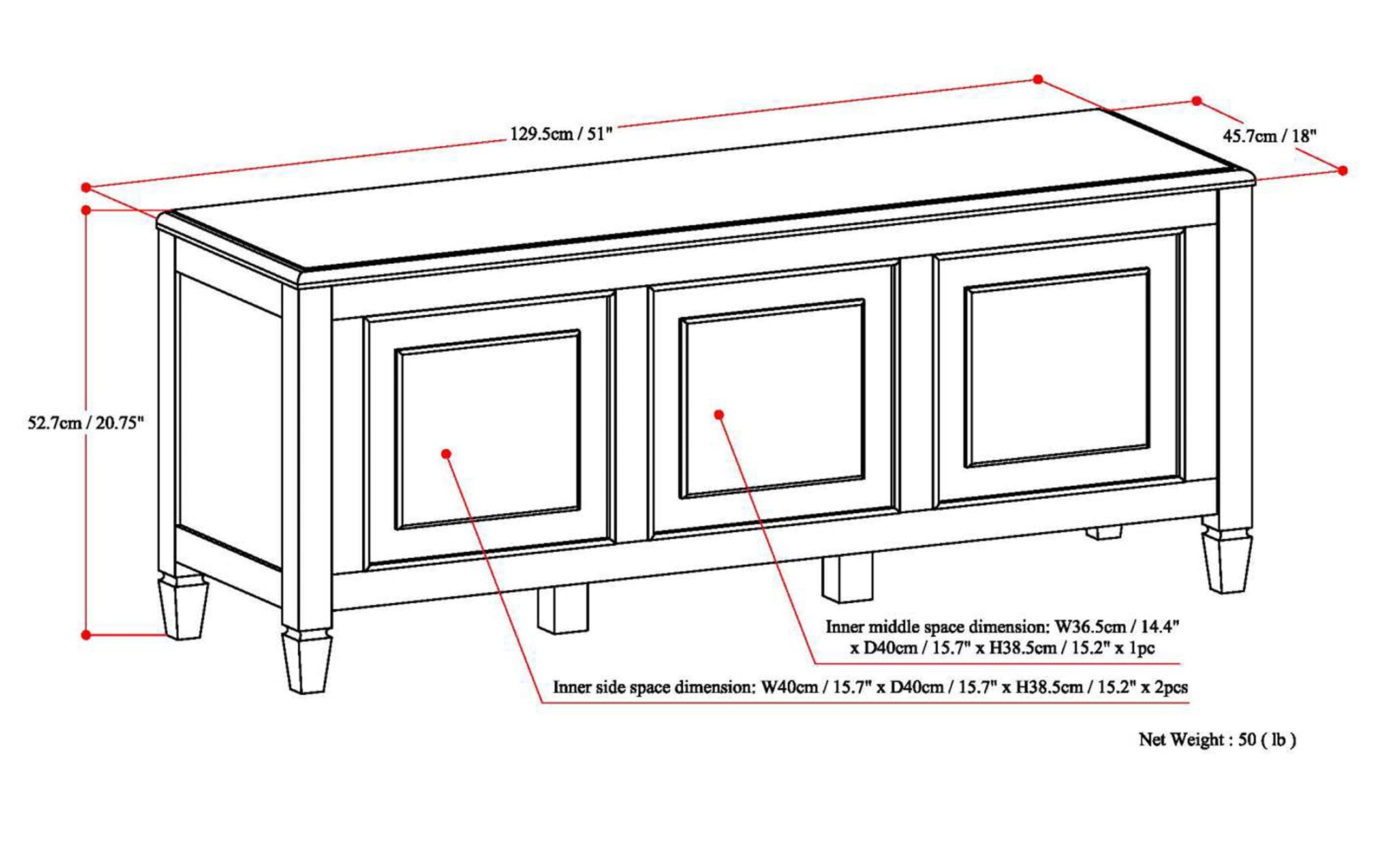 Antique White | Connaught Bench Storage Trunk