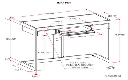 Rustic Natural Aged Brown | Erina Desk