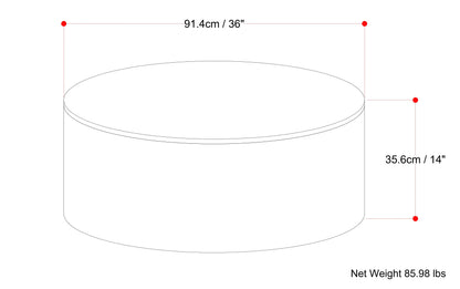 Natural | Millbury Drum Coffee Table