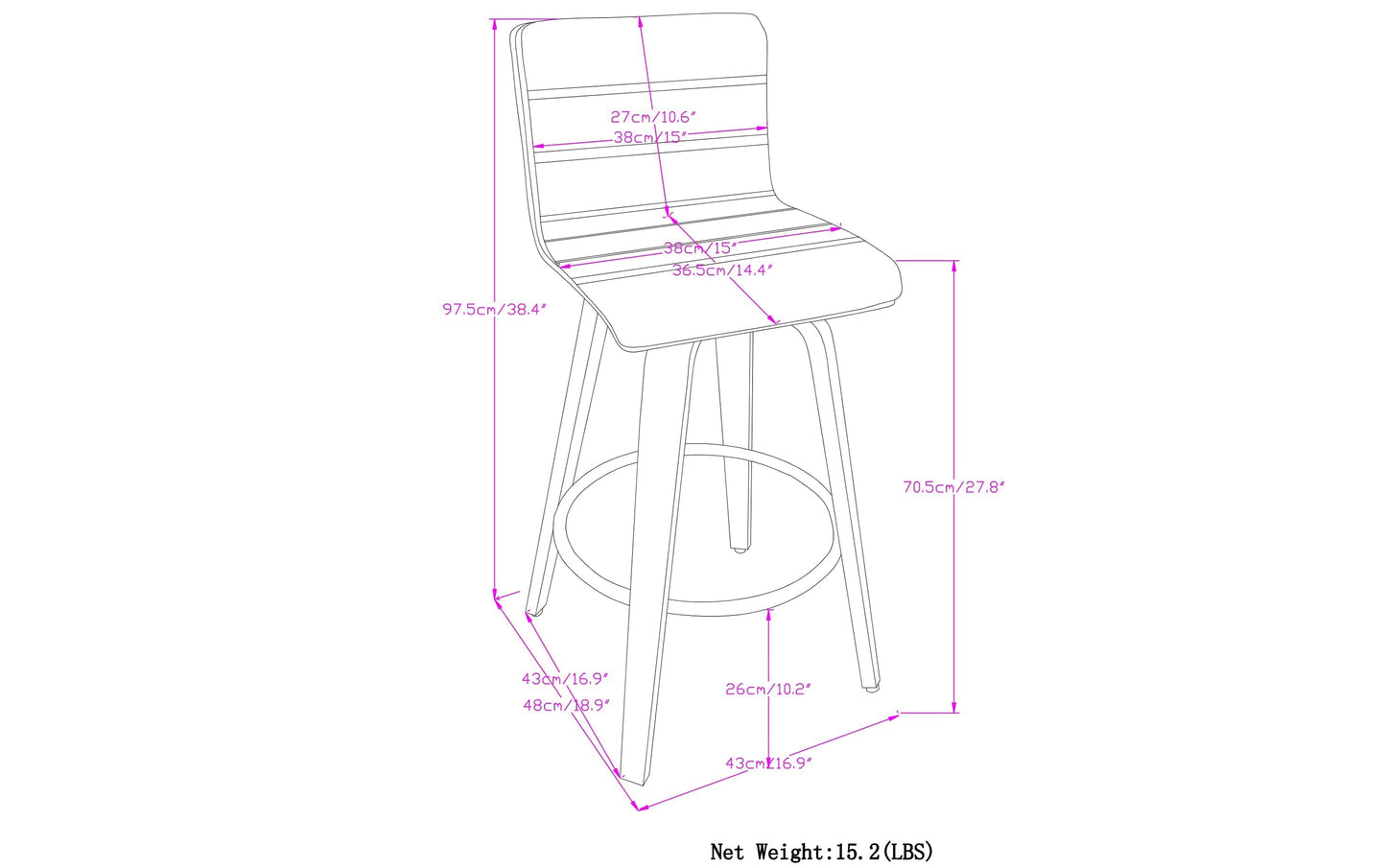 Grey Linen Style Fabric | Roland Swivel Bar Stool in Linen