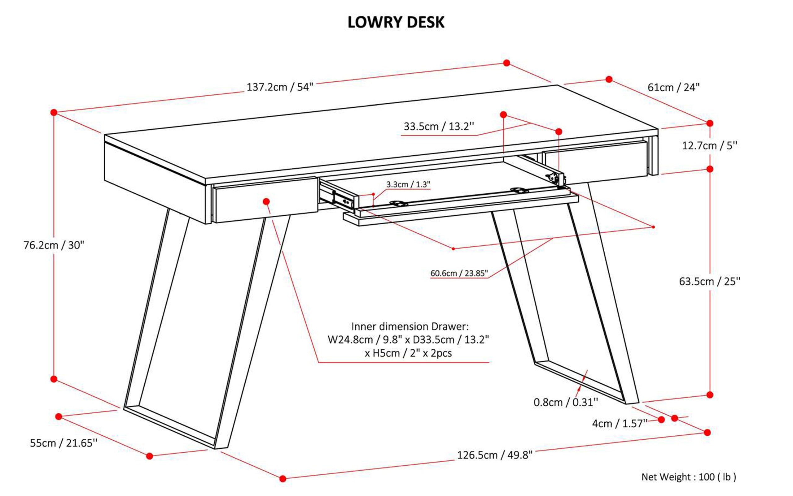 Distressed Golden Wheat Acacia | Lowry Desk