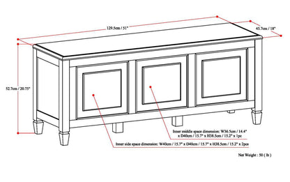 Black | Connaught Bench Storage Trunk