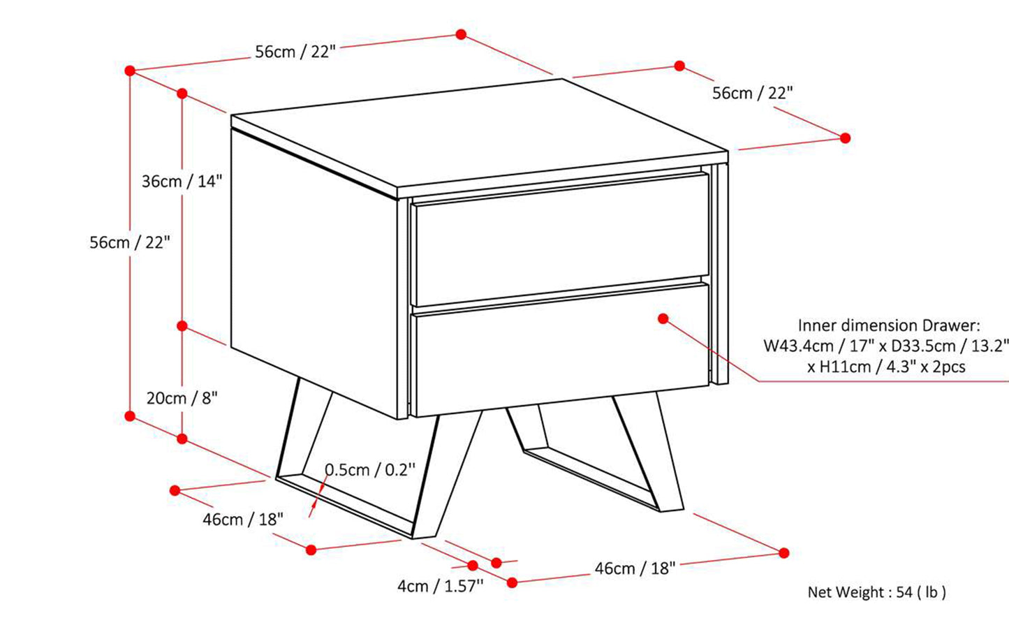 Natural Solid Wood - Mango |  Lowry Solid Acacia Side Table 