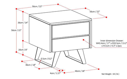 Natural Solid Wood - Mango |  Lowry Solid Acacia Side Table 